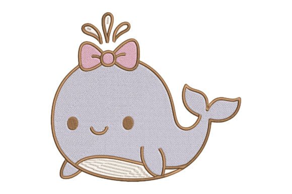 Cute Blue Whale Embroidery Design Review