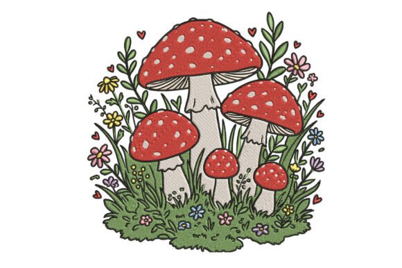 Cute Mushroom Embroidery Design Review