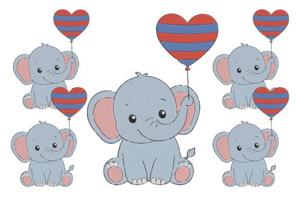 Elephant Heart Balloon Embroidery Design Review