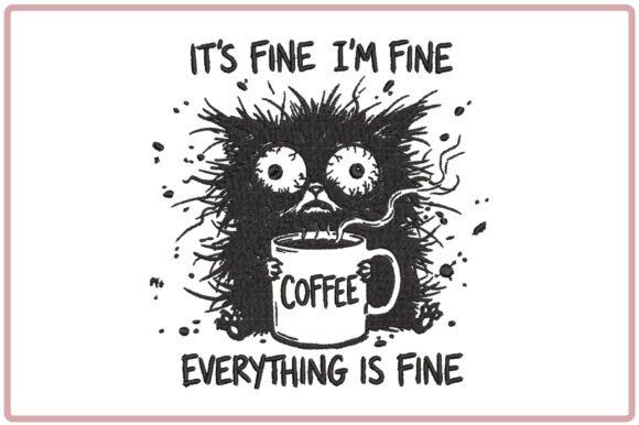 Funny Coffee Cat Embroidery Design Review