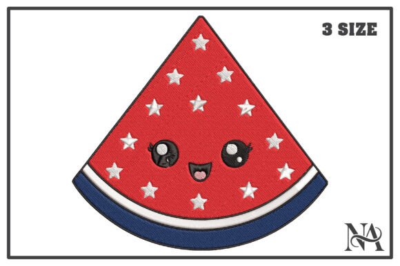 Kawaii USA Flag Watermelon Embroidery Review