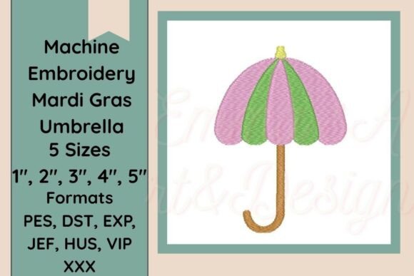 Mardi Gras Umbrella Machine Embroidery Review