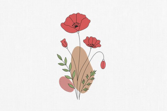 Minimalist Poppy Flower Embroidery Art Review