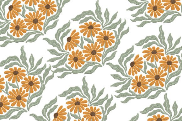 Orange Daisies Embroidery Design Review