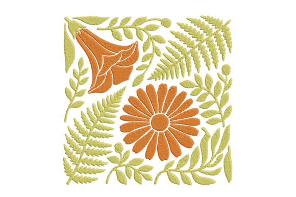 Orange Flowers Embroidery Design Review
