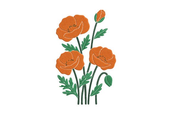 Orange Poppies Embroidery Design Review
