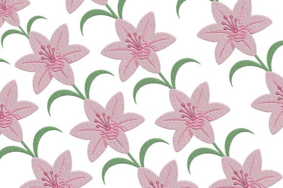 Pink Lily Flower Embroidery Design Review