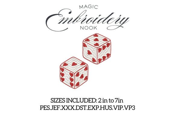 Red Heart Lucky Dice Embroidery Design Review