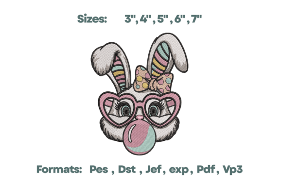 Retro Bubblegum Bunny Embroidery Art Review