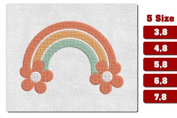 Retro Rainbow Flower Embroidery Design Review