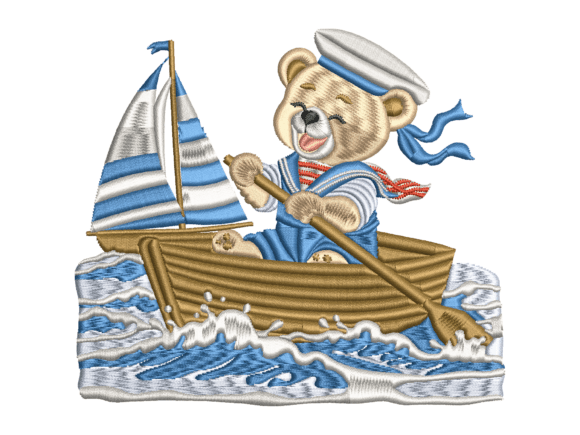 Sailor Bear Boat Embroidery Design Review