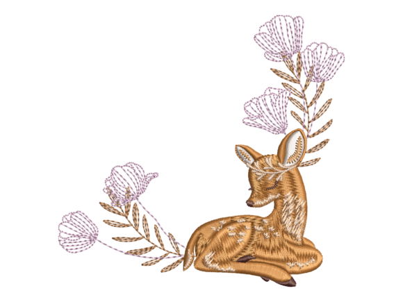 Sleeping Floral Deer Embroidery Review